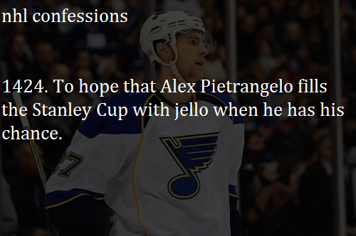Pietrangelo, Alex - NHL Confessions Jello tumblr
