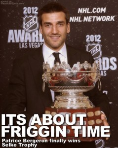 patrice bergeron selke masshole sports