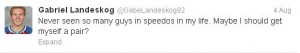 landeskog, gabe - speedo tweet