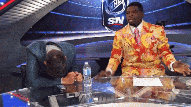 Related: PK as Don Cherry makes Strombo pee his pants.